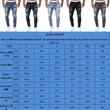Load image into Gallery viewer, Mens Ripped Skinny Jeans Blue Slim Fit Hole Pencil Pants Biker Casual Trousers Streetwear 2020 High Quality Denim Man Clothing