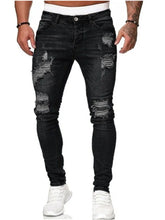 Load image into Gallery viewer, Mens Ripped Skinny Jeans Blue Slim Fit Hole Pencil Pants Biker Casual Trousers Streetwear 2020 High Quality Denim Man Clothing