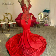 Load image into Gallery viewer, Diamonds Long Mermaid Prom Dress