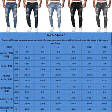 Load image into Gallery viewer, Mens Ripped Skinny Jeans Blue Slim Fit Hole Pencil Pants Biker Casual Trousers Streetwear 2020 High Quality Denim Man Clothing
