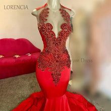Load image into Gallery viewer, Diamonds Long Mermaid Prom Dress
