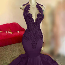 Load image into Gallery viewer, Diamonds Long Mermaid Prom Dress