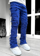 Load image into Gallery viewer, Men's Patchwork Creative Tassels Decoration Straight Denim Jean
