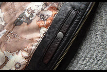 Load image into Gallery viewer, Air Force Flight Jacket Fur Collar Genuine Top Layer Cow Leather Jacket Men Brown Cowhide Men's Winter Military G1 Jacket 6XL