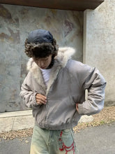 Load image into Gallery viewer, Fur Collar And Velvet Padded Warm Hooded Coat