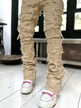 Load image into Gallery viewer, Men's Patchwork Creative Tassels Decoration Straight Denim Jean