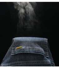Load image into Gallery viewer, Summer New Men's Thin Jeans Elastic Waist Loose Straight Comfortable Casual Denim Pants Brand Trousers Plus Size 42 44 46