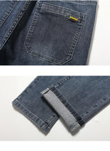 Load image into Gallery viewer, Summer New Men's Thin Jeans Elastic Waist Loose Straight Comfortable Casual Denim Pants Brand Trousers Plus Size 42 44 46