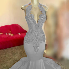 Load image into Gallery viewer, Diamonds Long Mermaid Prom Dress