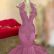 Load image into Gallery viewer, Diamonds Long Mermaid Prom Dress