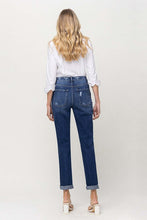 Load image into Gallery viewer, Distressed Double Cuffed stretch Mom Jeans
