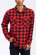 Load image into Gallery viewer, Regular Fit Checker Plaid Flannel Long Sleeve
