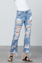 Load image into Gallery viewer, HEAVY DESTROYED STRAIGHT JEANS
