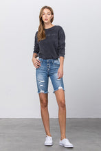 Load image into Gallery viewer, HIGH RISE BERMUDA MIDI SHORTS
