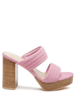 Load image into Gallery viewer, RAG&amp;CO MILLE FEUX SUEDE SLIP-ON BLOCK HEELEDSANDAL

