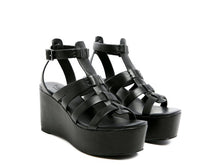 Load image into Gallery viewer, RAG&amp;CO WINDRUSH CAGE WEDGE LEATHER SANDAL

