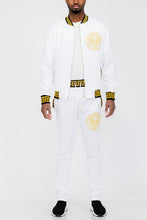 Load image into Gallery viewer, Mens Black and Gold Detail Track Suit
