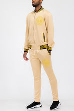 Load image into Gallery viewer, Mens Black and Gold Detail Track Suit
