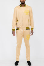 Load image into Gallery viewer, Mens Black and Gold Detail Track Suit
