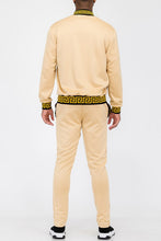 Load image into Gallery viewer, Mens Black and Gold Detail Track Suit
