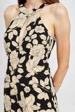 Load image into Gallery viewer, FLORAL HALTERNECK JUMPSUIT WITH OPEN BACK
