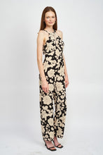 Load image into Gallery viewer, FLORAL HALTERNECK JUMPSUIT WITH OPEN BACK
