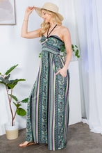Load image into Gallery viewer, Cut Out Wide Leg Halter Jumpsuit with Pockets
