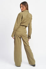 Load image into Gallery viewer, BOTTON DOWN CARGO JUMPSUIT
