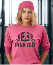 Load image into Gallery viewer, Pink Out Football Long Sleeve Tee
