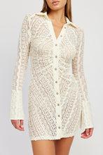 Load image into Gallery viewer, BUTTON DOWN LACE DRESS
