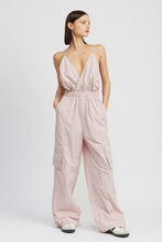 Load image into Gallery viewer, SPAGHETTI STRAP CARGO JUMPSUIT
