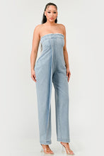 Load image into Gallery viewer, Casual Strapless Denim Jumpsuit
