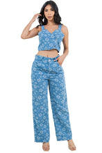 Load image into Gallery viewer, FAHION DENIM TWO PIECE PANTS SET
