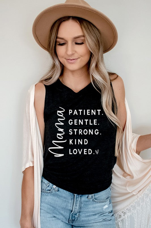 Mom Patient Gentle Strong  Muscle Tank Top