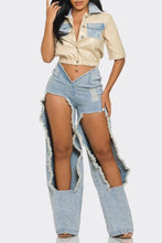 Load image into Gallery viewer, Reinvented Classic Two-Piece Denim Ensemble
