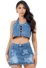 Load image into Gallery viewer, FASHION DENIM TWO PIECE SKIRT SET
