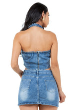 Load image into Gallery viewer, FASHION DENIM TWO PIECE SKIRT SET
