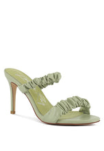 Load image into Gallery viewer, QUALIE GATHERED AROUND SLIP-ON HEELED SANDAL
