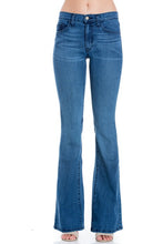 Load image into Gallery viewer, mid rise flare bell bottom denim jeans pants
