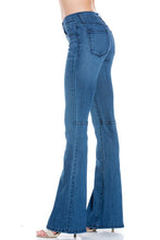 Load image into Gallery viewer, mid rise flare bell bottom denim jeans pants
