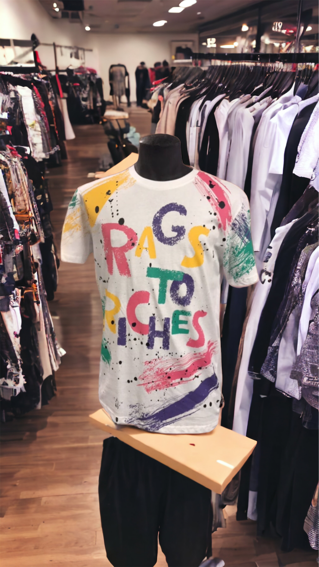 rag to riches t-shirts