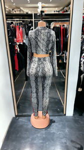 bad and boujee snake print 2pc sets