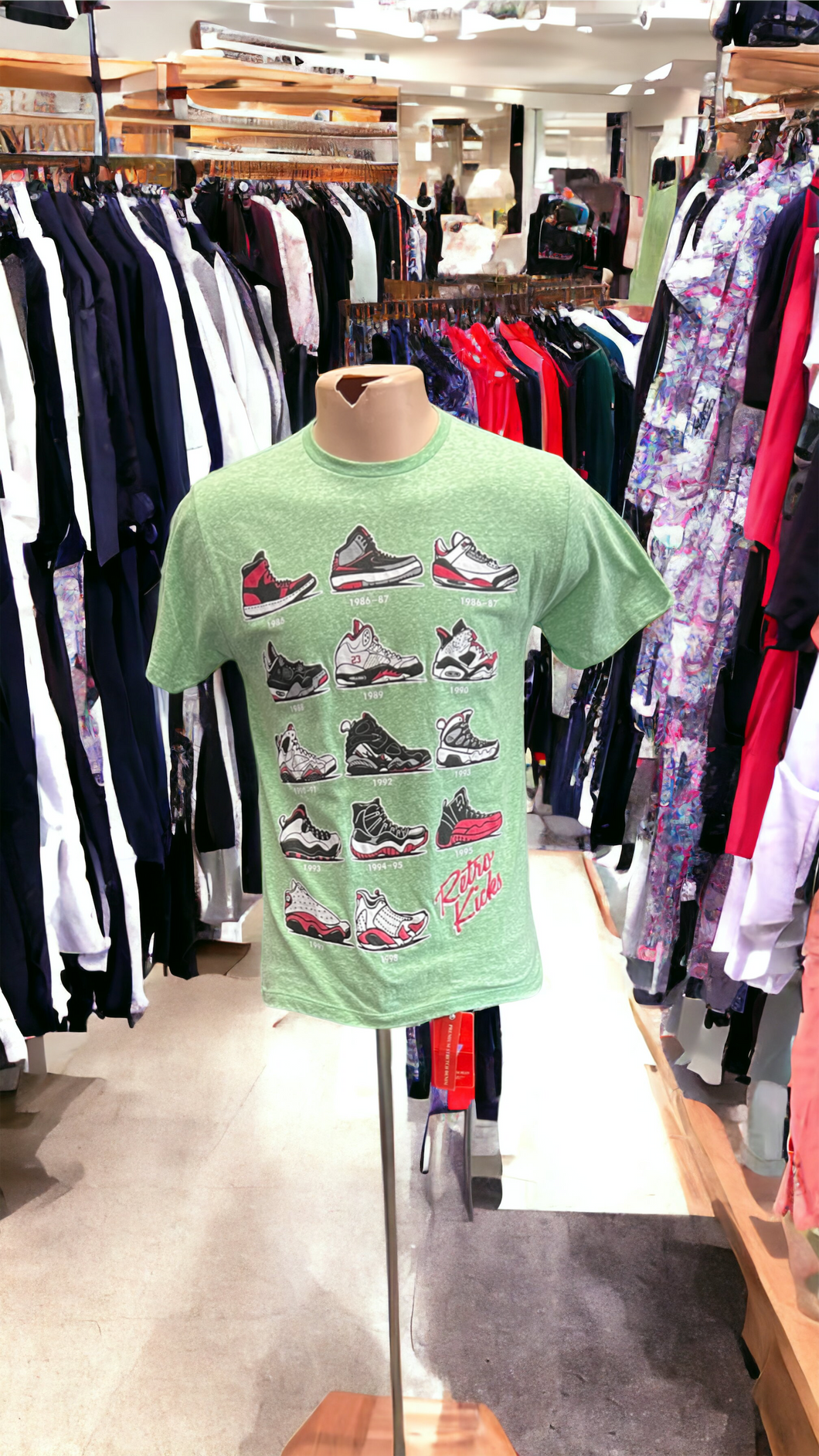 retro kicks t-shirts