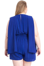 Load image into Gallery viewer, Shimmer Fabric Draped Open Sleeve Romper
