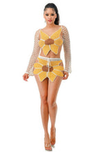 Load image into Gallery viewer, Crochet Skirt Set Sunflower
