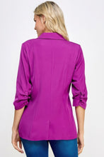 Load image into Gallery viewer, Buttoned Detail 3/4 Sleeve Blazer
