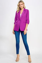 Load image into Gallery viewer, Buttoned Detail 3/4 Sleeve Blazer
