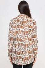 Load image into Gallery viewer, Printed Satin Long Sleeve Tunic Top
