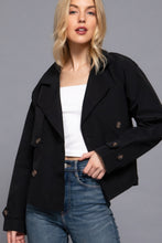 Load image into Gallery viewer, Double Breasted Short Trench Jacket
