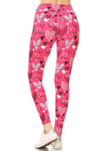 Load image into Gallery viewer, Heart Prints Printed, High Waisted Leggings
